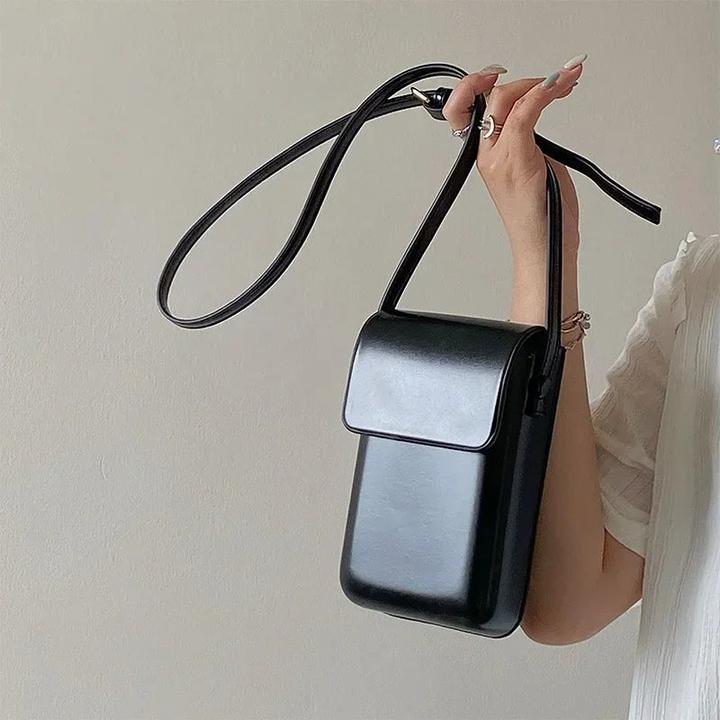 Only-Bags.Store Klappe Crossbody Taschen Mini PU Leder Schultertaschen und Handtaschen Telefon Einfache feste