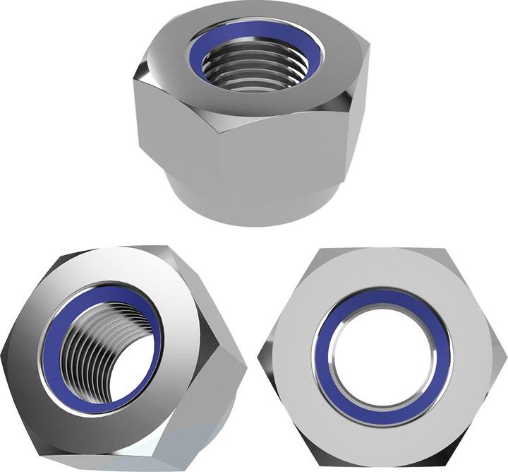 Produktbild Offgridtec Selbstsichernde Muttern M12 Edelstahl V2A 304 DIN 985 25 Stk. (M12)