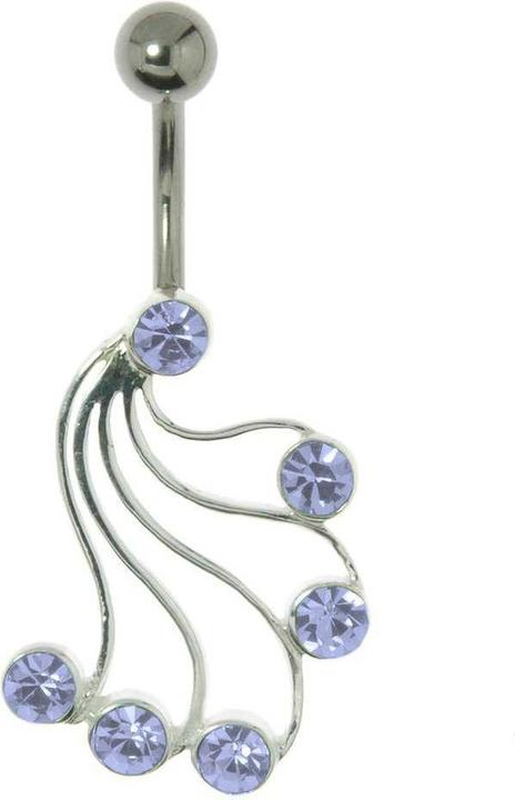 Actual product image Bijouteria Bellypiercing (Surgical steel 316L, Crystal, Silver 925)