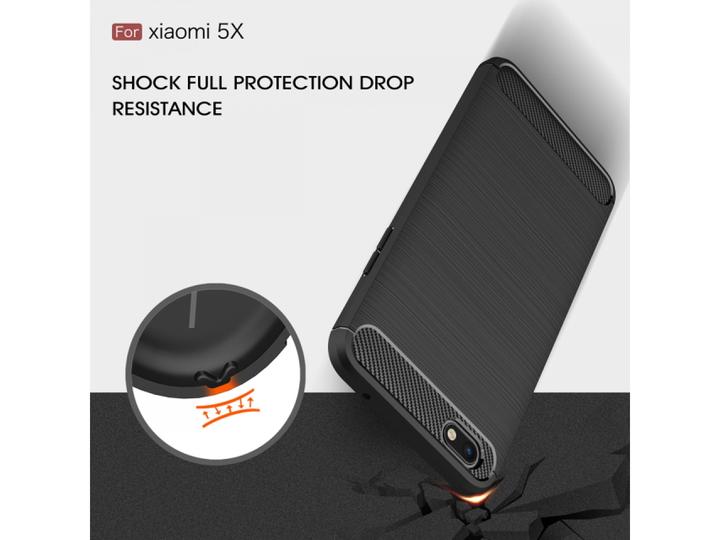 Actual product image Screenguard Xiaomi Mi A1 Hull Carbon Brushed Soft TPU (Mi A1)