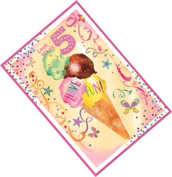 Actual product image Simon Elvin Balloons 5th Birthday Greetings Card (Pack of 6) (6 pcs.)