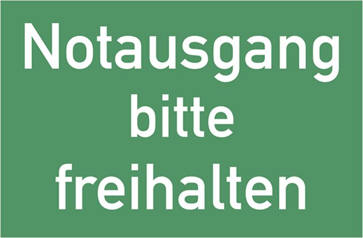 Moravia Escape sign Text sign "Keep emergency exit clear" Plastic, 300x200 mm