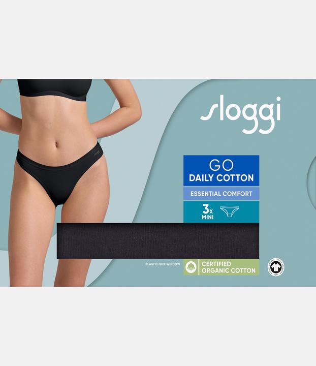 Actual product image Sloggi Brief GO DAILY COTTON MINI Damenslip 3er Pack (XS, pack of 3)