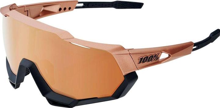 Actual product image 100% Speedtrap goggles Soft Tact Hazard - black mirror lens (Soft Tact Hazard, Black Mirror Lens)