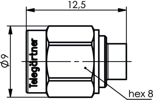 Actual product image Telegärtner SMA cable connector G11 with inner conductor, IP 68, C01, G11 (UT-85), gold (standard)