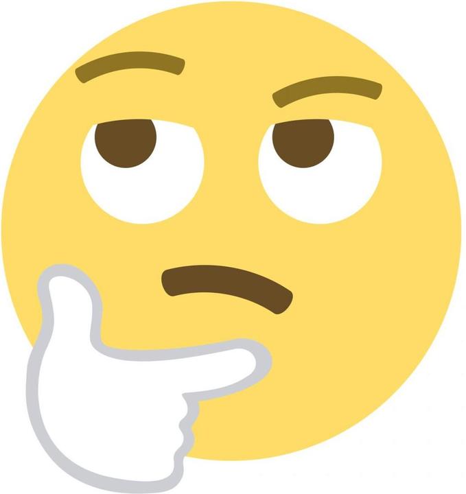 Actual product image Emojione Emoji Thinking Face (100 x 107 cm)