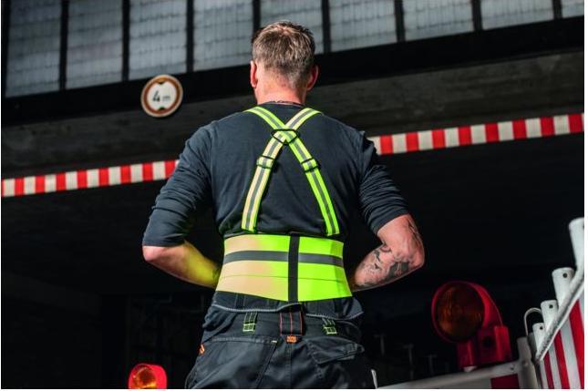 Actual product image Kneetek High-Vis back support belt, yellow, type: XL