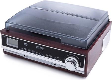 Actual product image Camry CR 1113 Audio turntable with belt drive, cappuccino, chrome, wood (Semi-automatic)