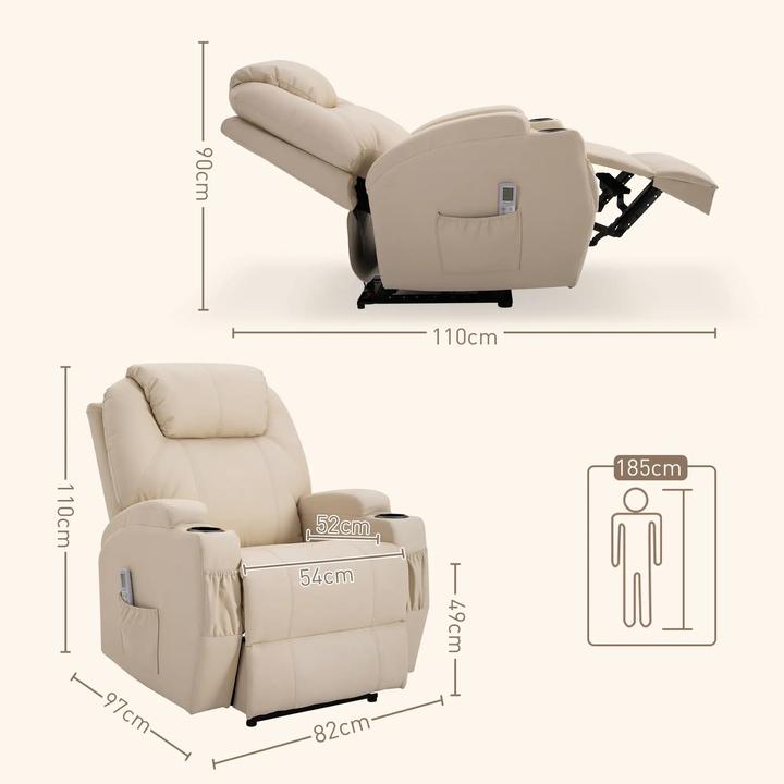 Produktbild Homcom Massagesessel mit Liegefunktion