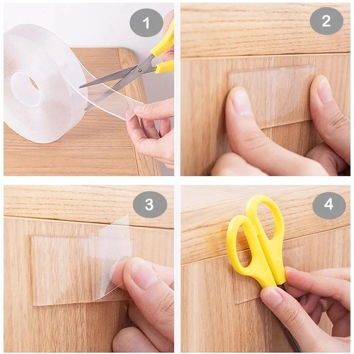 Produktbild Werkstein Doppelseitiges Nano Klebeband Wasserdicht / Wiederverwendbar 2er Set (50 mm)