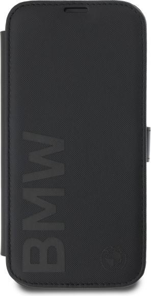 Actual product image BMW BMBKP16L23RMRLK iPhone 16 Pro 6.3" czarny/black bookcase Signature Leather Wordmark (Apple iPhone 16 Pro)