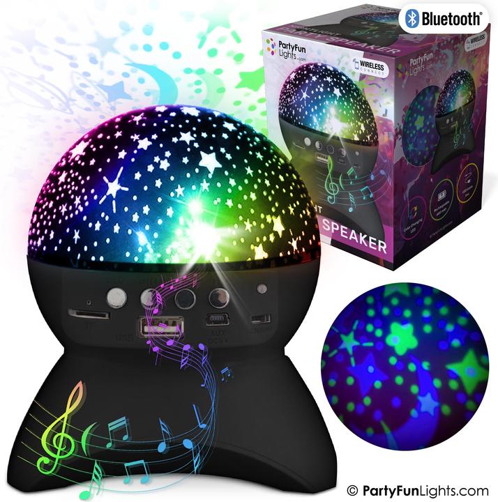 Produktbild PartyFun Lights Party Fun Lights - Starry Sky Bluetooth Speaker - Black (605605)