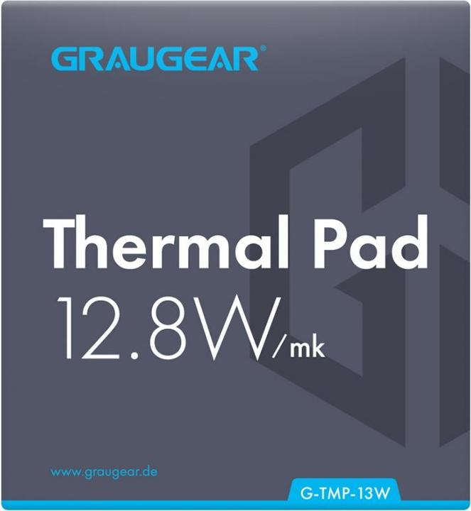 Actual product image Graugear Heat conduction pad for CPU or memory, 100 x 45 x 1 mm (1 mm, 12.80 W/m K)