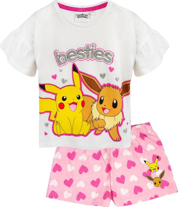 Produktbild Pokémon Besties Schlafanzug mit Shorts Mädchen (3erPack)Rüschen (140)