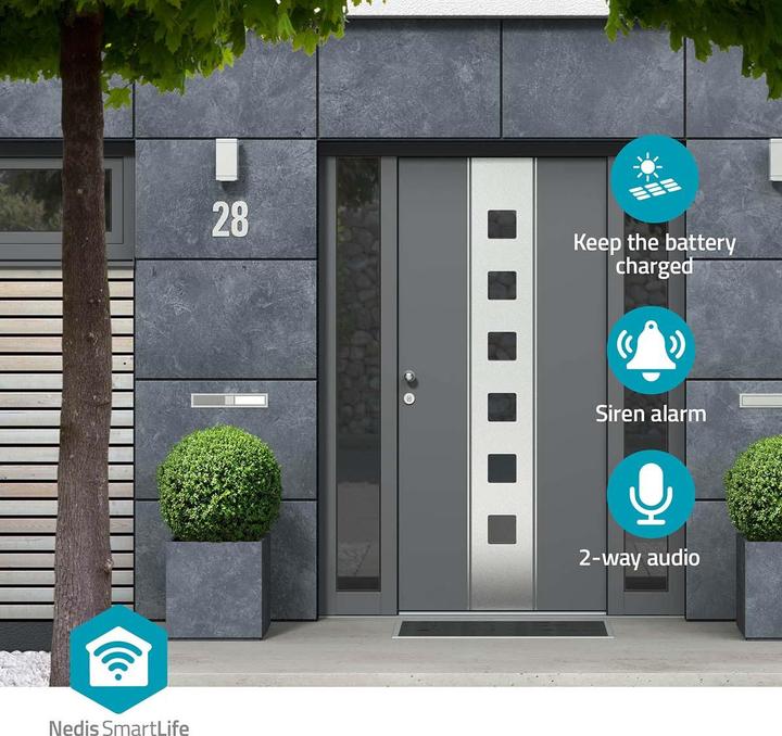 Produktbild Nedis SmartLife Aussenkamera | Wi-Fi | Full HD 1080p | Pan tilt | IP65 | Max. Batterie-Lebensdauer: 5 (1920 x 1080 Pixels)