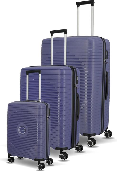 Actual product image Travelite Orbita 4-wheel suitcase set 3-piece with stretch fold (208 l, XL (from 140l))