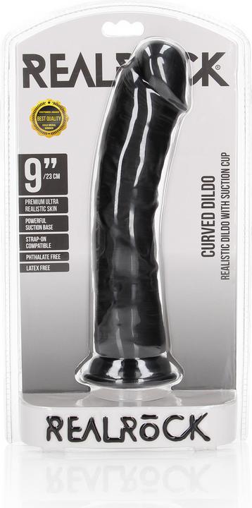 Produktbild RealRock Curved Realistic Dildo with Suction Cup - 9"/ 23 cm