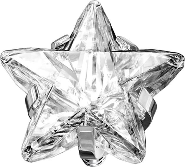 Produktbild Star Piercing Dermal Anchor silber Stern Kristall silber gefasst (ohne Messing, Chirurgenstahl 316L)