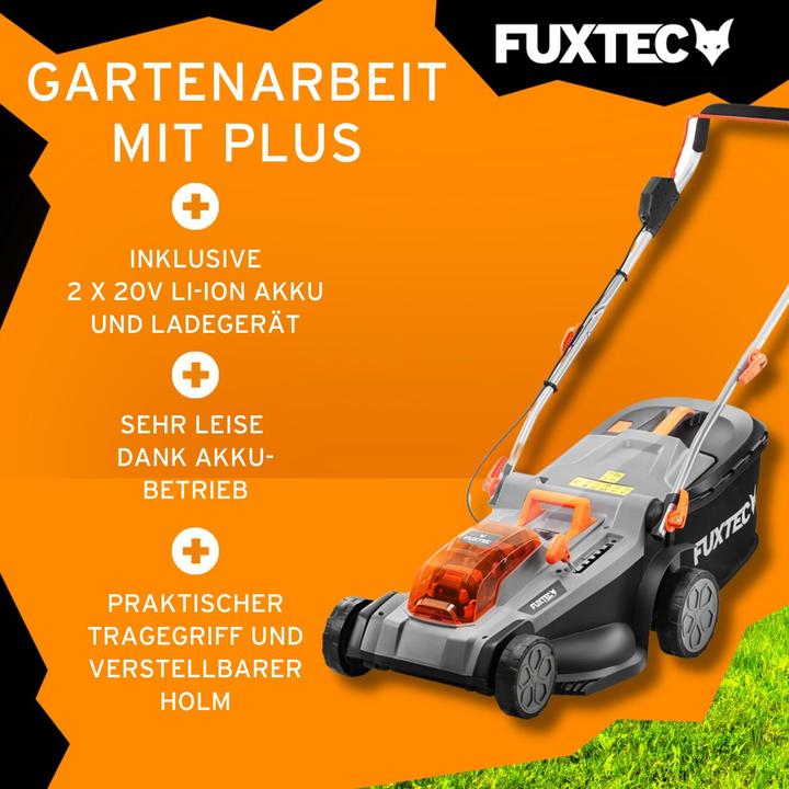 Image du produit Fuxtec Tondeuse à gazon sans fil 40V FX-E2RM37SET (Fonctionnement sur batterie)