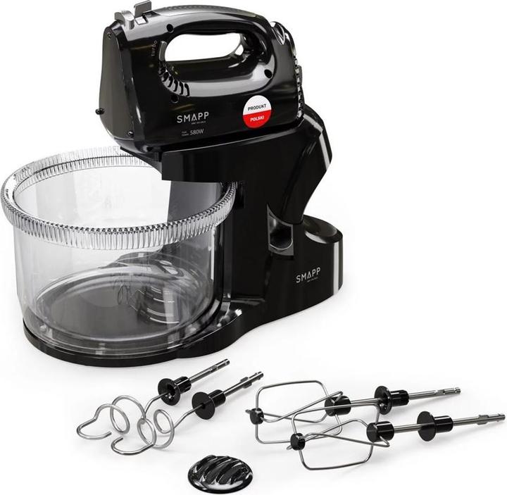Actual product image Smapp Hand mixer Blender with bowl 451.8 2 bowls black (580 W)