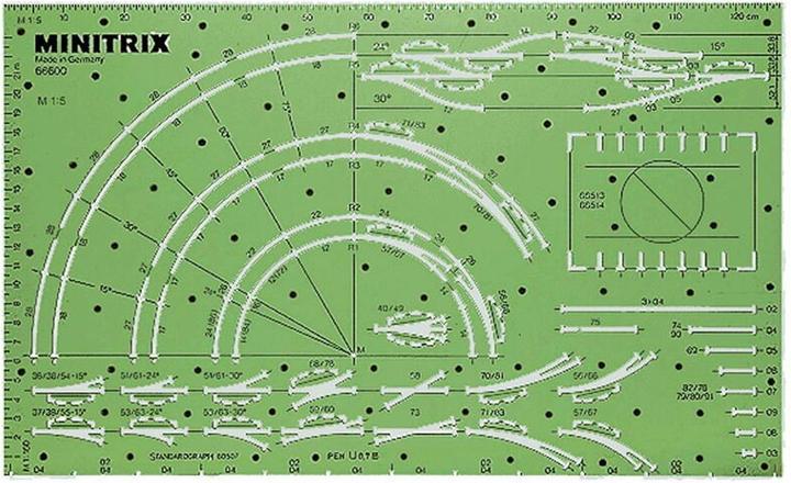 Märklin Minitrix-Gleisplan-Schablone (Spur N)