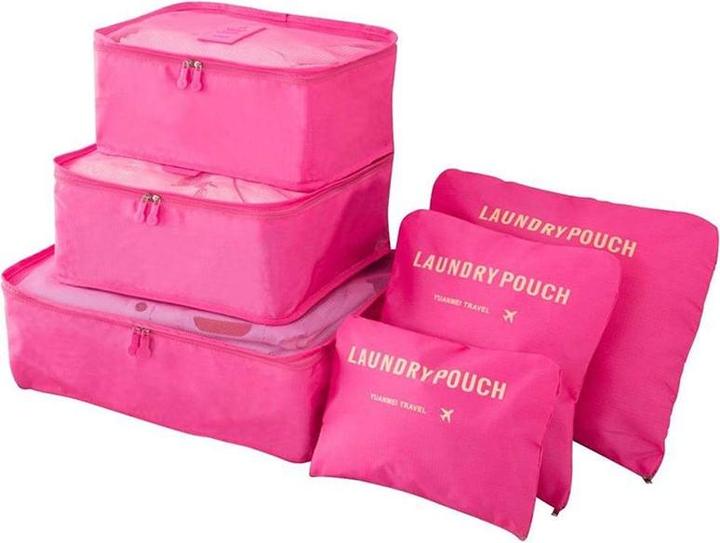 JTI Organizer-Set für Reisetaschen - Dunkelrosa