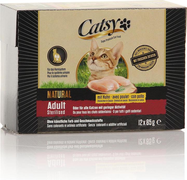 Produktbild Catsy Ad.&Ste. Cat Po. Chicken 12x85g (Adult, 1 Stk., 1160 g)