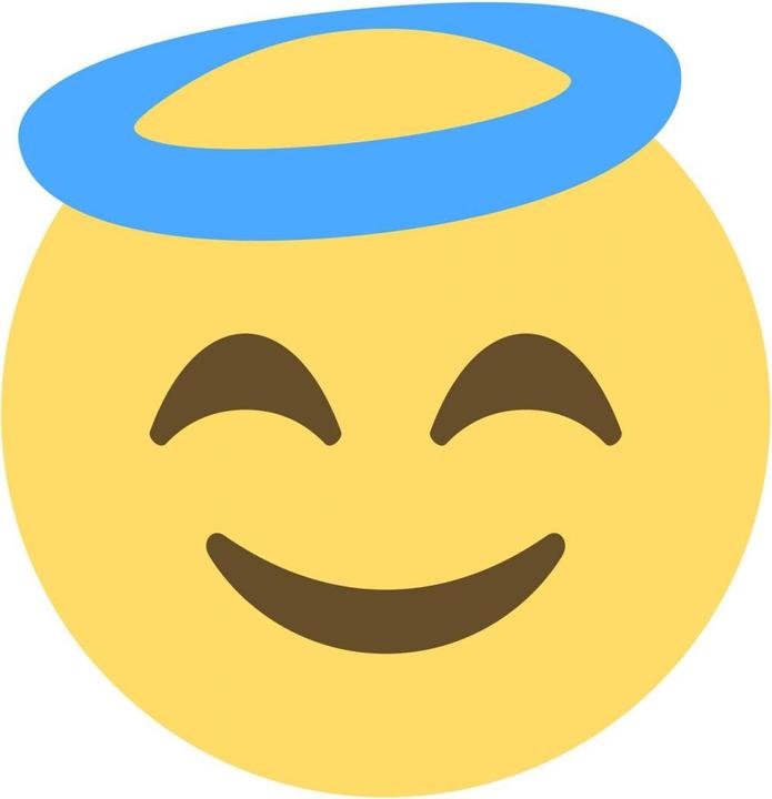 Immagine prodotto Emojione Emoji faccia sorridente con alone (80 x 83 cm)
