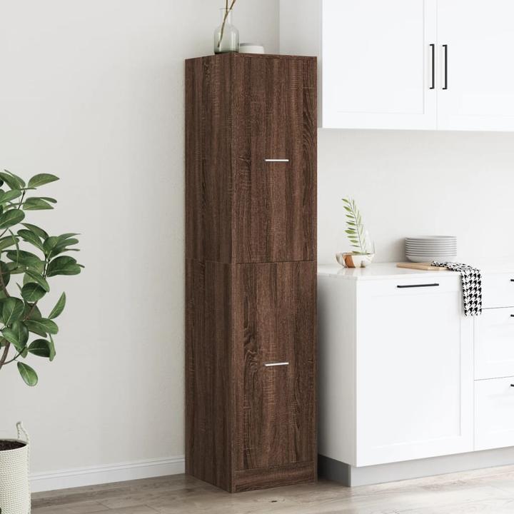 Actual product image VidaXL Apothecary cupboard Pull-out cupboard Tall cupboard Brown oak-look cupboard