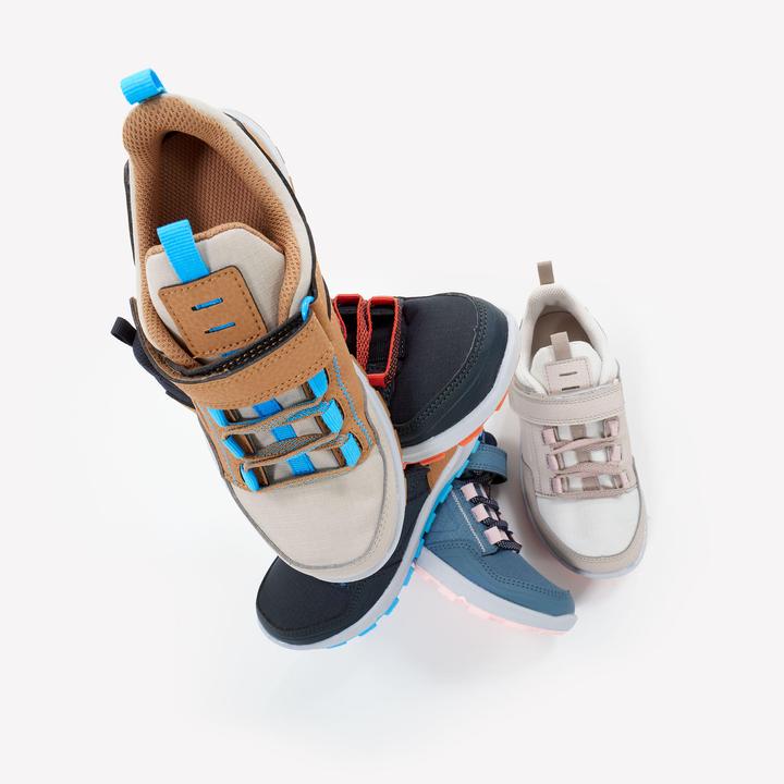 Actual product image Quechua Hiking shoes kids size 28-34 low velcro hiking - NH500 beige/pink (29)