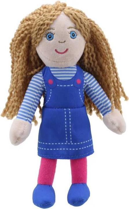 Actual product image The Puppet Company Finger puppet girl, blue top