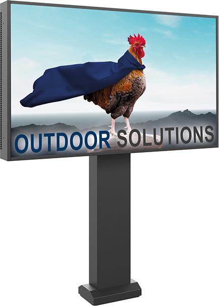 Actual product image Hagor ScreenOut OH 75 Landscape stand system for Samsung OH75 series outdoor powder coating