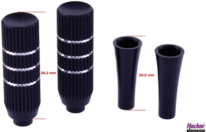 Actual product image Hacker Steuerknüppel extralang, 2Stk. für DC/DS II Sender 2.4EX