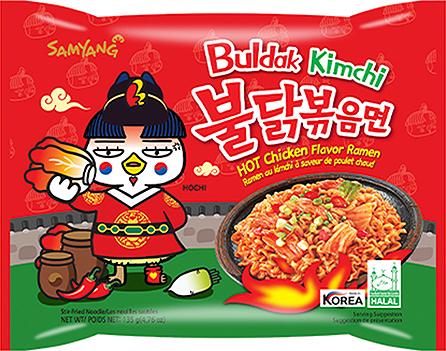 Actual product image Samyang Buldak Hot Chicken Kimchi (140 g)