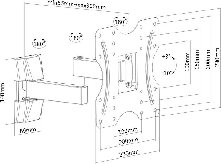 Produktbild PureMounts PM-FM11-200 Wandhalterung (Wand, 42", 30 kg)