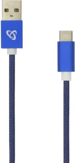 Image du produit Sbox USB->Type C M/M 1.5m CTYPE-1.5BL blue (1.50 m, USB 1.0)