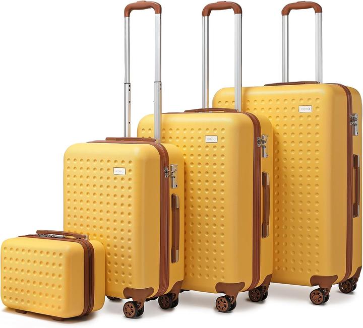 Produktbild Kono 4-teiliges Hartschalenkoffer-Set (99 l, Handgepäck (bis 50l), M (50 - 90l), L (90 - 115l))