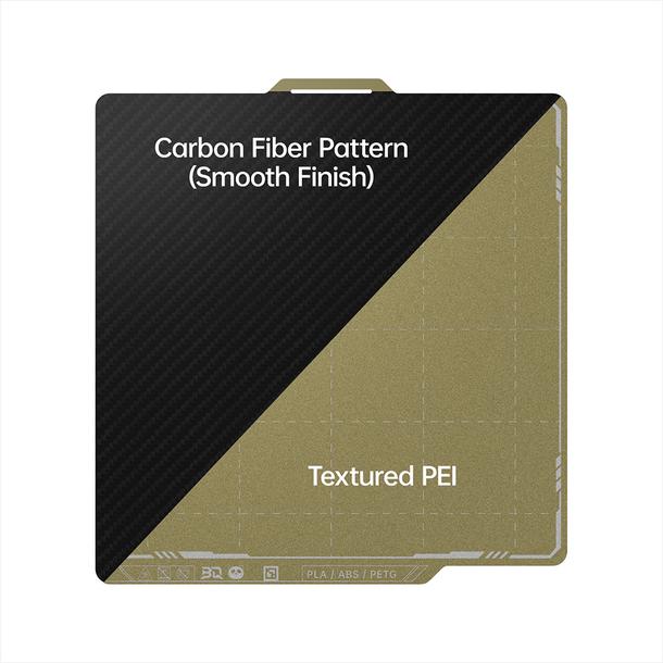 Actual product image 3d-printerstore.ch BIQU Buildplate for Bambu Lab textured PEI - Carbon PET für P1/X1 Series (Plate)