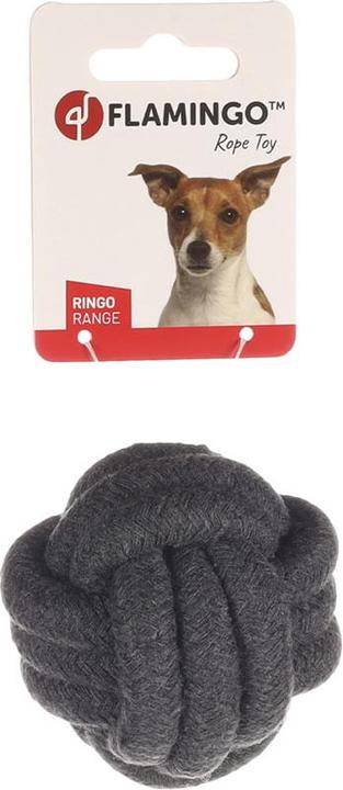 Actual product image Flamingo Knotted ball Ringo dark grey medium (Ball toy dog)