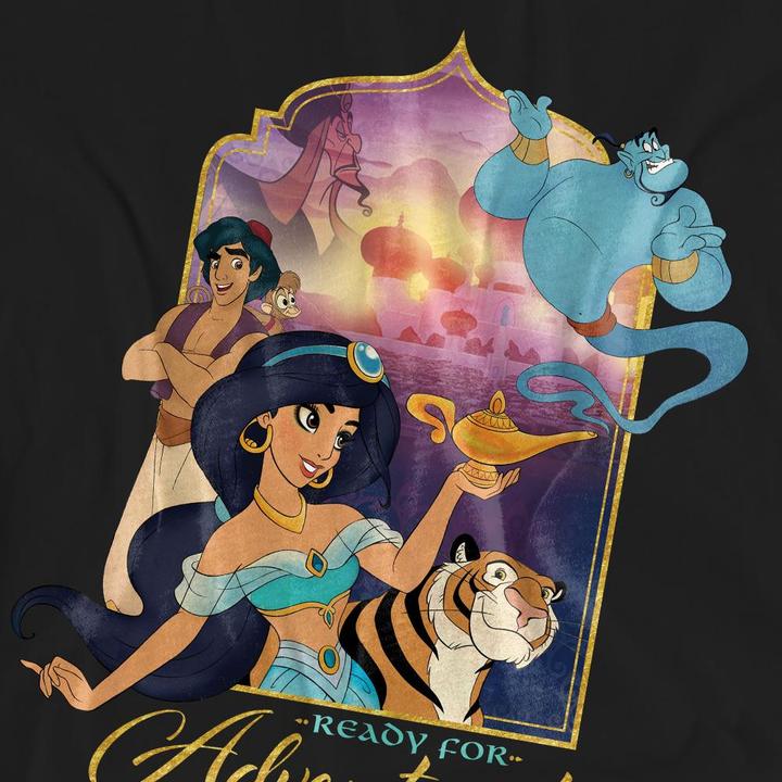 Immagine prodotto Aladdin Are Ready For Adventure Maglietta Jasmine Abu Rajah Genio Adulto Unisex (L)