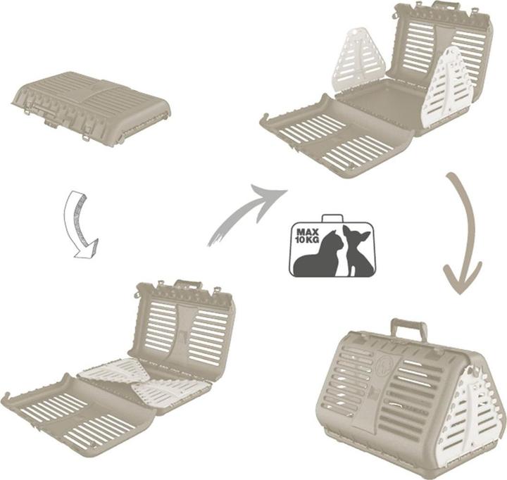 Image du produit Rotho TOBY Boîte de transport pliable avec roulettes (Chien, Chat, Pliable)