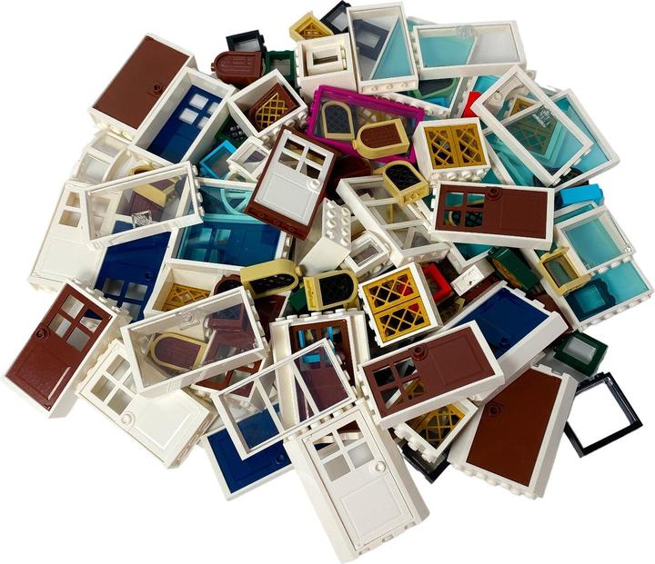 Actual product image LEGO Windows and Doors mixed - 25 pieces - House, Building, City, City - NEW (LEGO Accessories)