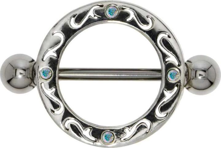 Immagine prodotto Bijouteria Piercing petto (Argento 925, Acciaio chirurgico 316L, Vetro (di orologio))