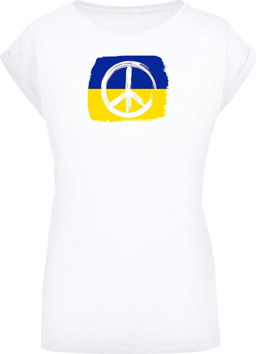 Merchcode Ladies Peace - Flag Peace Extended Shoulder T-Shirt - 161391
