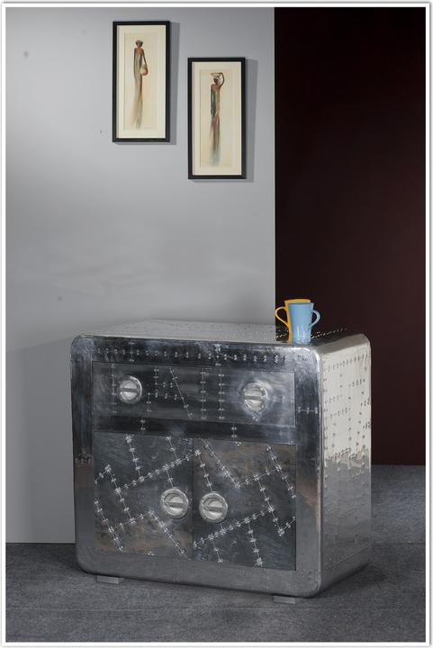 Produktbild SIT Möbel Kommode Aero silber (80 x 90 x 40 cm)