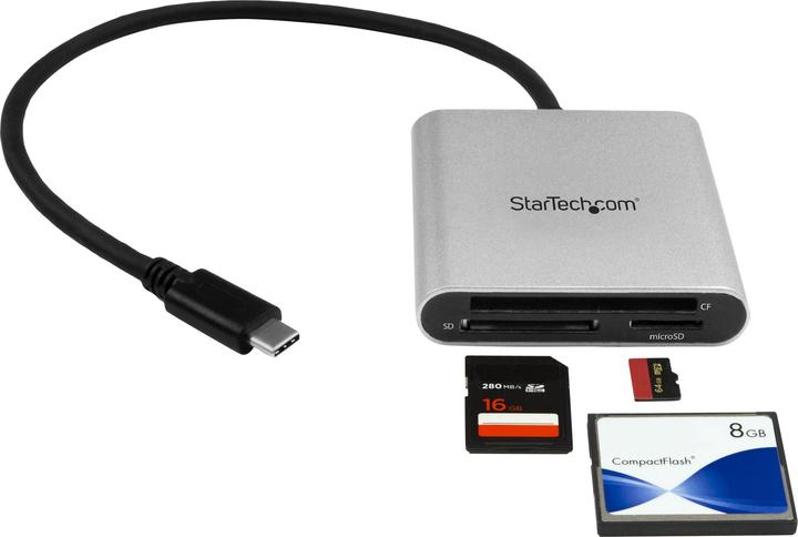 Immagine prodotto StarTech Lettore di schede USB 3.0 con USB-C - Lettore di schede di memoria SD, MicroSD, CompactFlash con (USB-C)