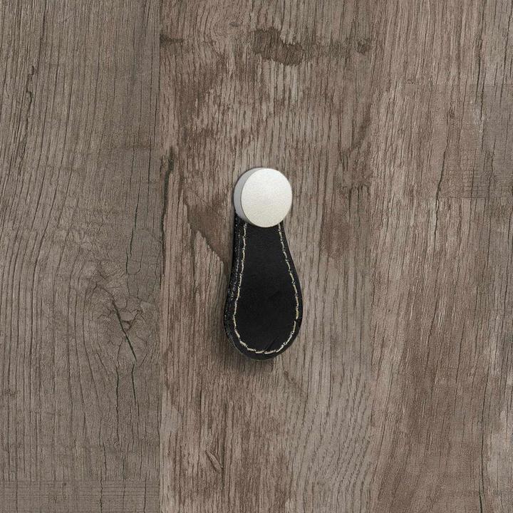 Produktbild Hettich Knopf Galati Leder schwarz