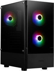 Gamdias Boitier Moyen Tour ATX Argus E3 v2 RGB avec panneau vitré (Noir) (ATX)