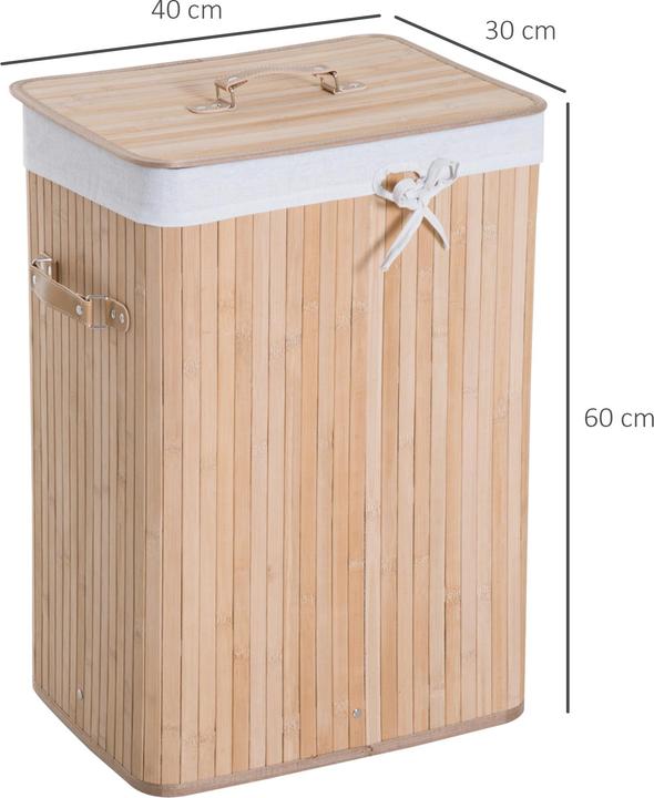 Immagine prodotto Homcom Cesto per il bucato con 2 maniglie (72 l)
