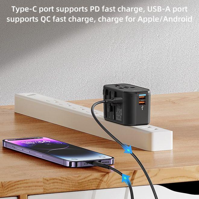 Actual product image Usams T59 Travel Charger with 20W Dual USB-A + Type-C